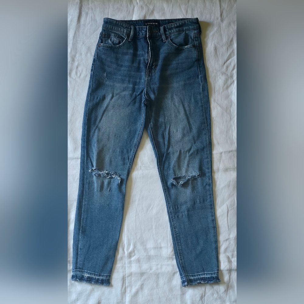 Lucky Brand Trendy Blue Ripped Skinny Jeans